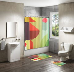 Shower Curtain&Bath Mat Sets-119