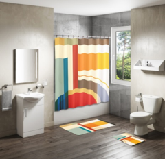 Shower Curtain&Bath Mat Sets-120