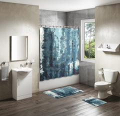 Shower Curtain&Bath Mat Sets-123