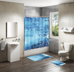 Shower Curtain&Bath Mat Sets-124