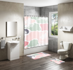 Shower Curtain&Bath Mat Sets-136