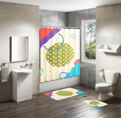 Shower Curtain&Bath Mat Sets-137