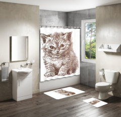 Shower Curtain&Bath Mat Sets-141