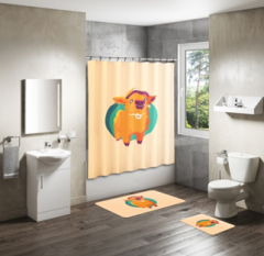 Shower Curtain&Bath Mat Sets-147