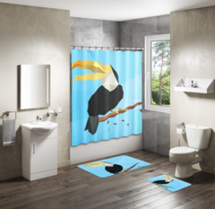 Shower Curtain&Bath Mat Sets-153