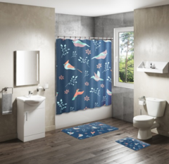 Shower Curtain&Bath Mat Sets-155