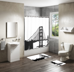 Shower Curtain&Bath Mat Sets-157