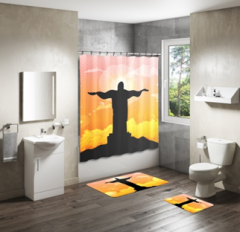 Shower Curtain&Bath Mat Sets-161