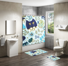 Shower Curtain&Bath Mat Sets-166