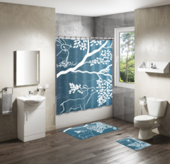 Shower Curtain&Bath Mat Sets-174