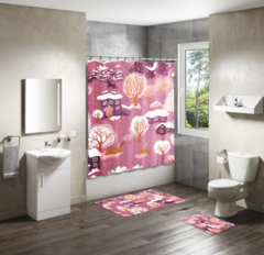 Shower Curtain&Bath Mat Sets-175