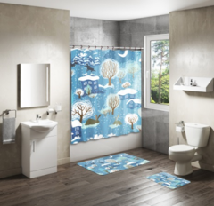 Shower Curtain&Bath Mat Sets-176