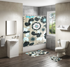 Shower Curtain&Bath Mat Sets-179