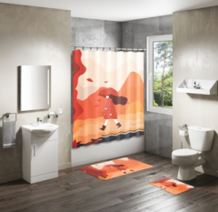 Shower Curtain&Bath Mat Sets-207