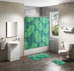 Shower Curtain&Bath Mat Sets-210