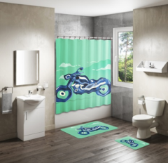 Shower Curtain&Bath Mat Sets-213
