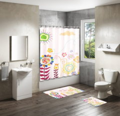Shower Curtain&Bath Mat Sets-214