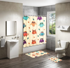 Shower Curtain&Bath Mat Sets-219