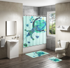 Shower Curtain&Bath Mat Sets-221