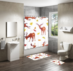 Shower Curtain&Bath Mat Sets-223