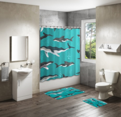 Shower Curtain&Bath Mat Sets-232