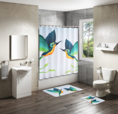Shower Curtain&Bath Mat Sets-233
