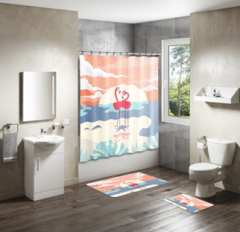 Shower Curtain&Bath Mat Sets-235