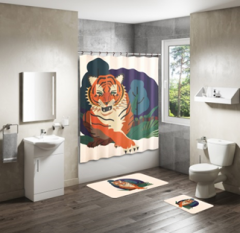 Shower Curtain&Bath Mat Sets-237