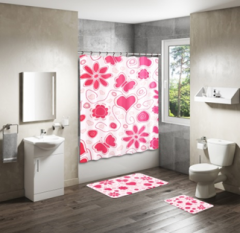Shower Curtain&Bath Mat Sets-238