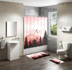 Shower Curtain&Bath Mat Sets-258