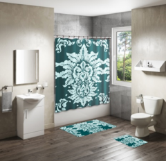 Shower Curtain&Bath Mat Sets-268