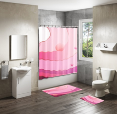 Shower Curtain&Bath Mat Sets-269