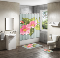 Shower Curtain&Bath Mat Sets-273