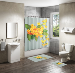 Shower Curtain&Bath Mat Sets-275