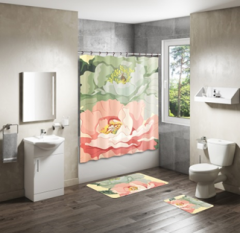 Shower Curtain&Bath Mat Sets-278