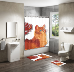 Shower Curtain&Bath Mat Sets-280