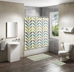 Shower Curtain&Bath Mat Sets-282