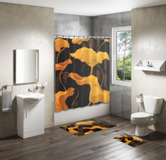 Shower Curtain&Bath Mat Sets-284