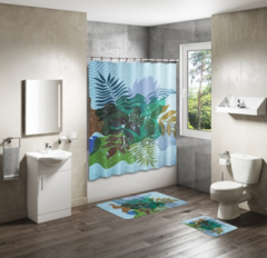 Shower Curtain&Bath Mat Sets-285