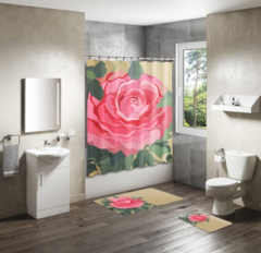 Shower Curtain&Bath Mat Sets-289