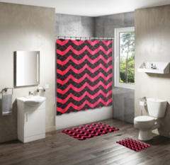 Shower Curtain&Bath Mat Sets-298