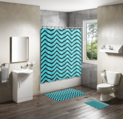 Shower Curtain&Bath Mat Sets-299