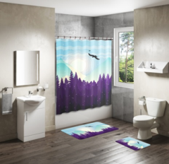 Shower Curtain&Bath Mat Sets-302