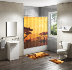 Shower Curtain&Bath Mat Sets-304