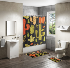 Shower Curtain&Bath Mat Sets-313