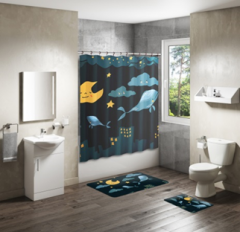Shower Curtain&Bath Mat Sets-319