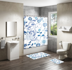 Shower Curtain&Bath Mat Sets-324