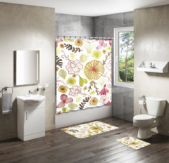 Shower Curtain&Bath Mat Sets-325