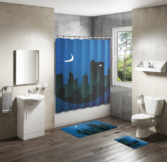 Shower Curtain&Bath Mat Sets-329