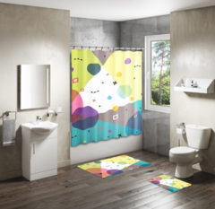 Shower Curtain&Bath Mat Sets-331